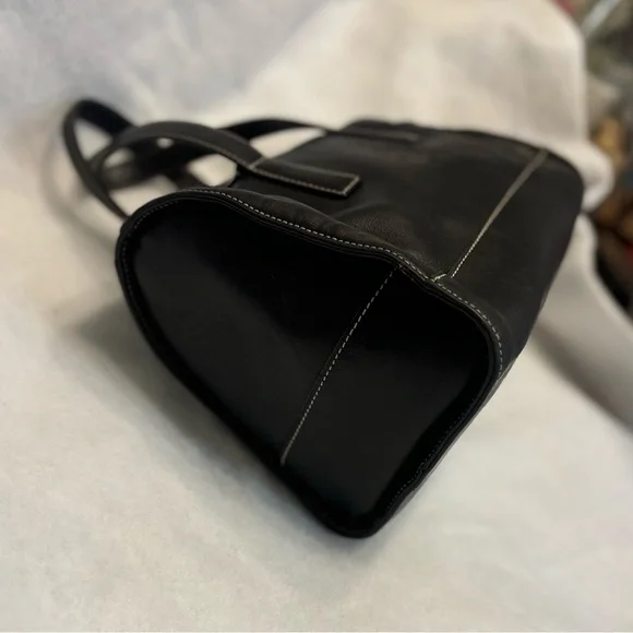 COACH Vintage Hamptons Classic Black Leather Purse Pre-loved - Picture 9 of 16